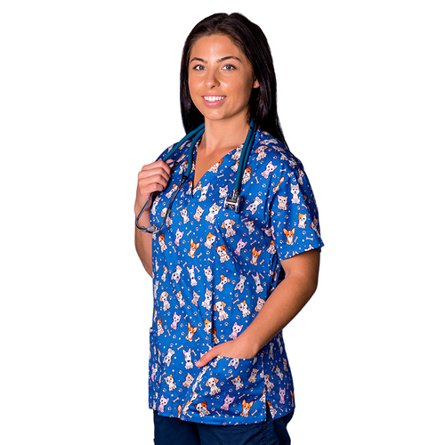 elitecare Unisex Top -  Cats and Dogs 2XL