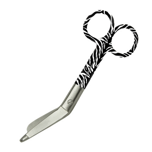 Curved Scissors - Pattern Zebra