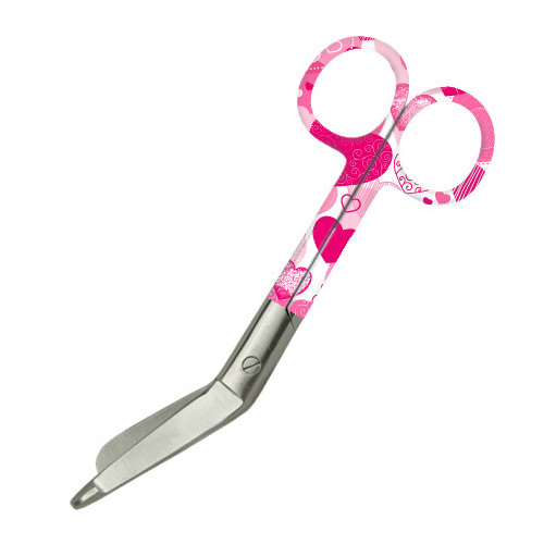 Curved Scissors - Pattern Hearts