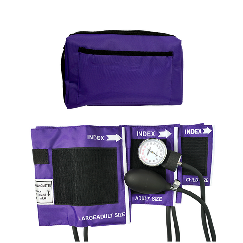 elitecare Traditional Sphygmomanometer (3 Cuff Set) Purple