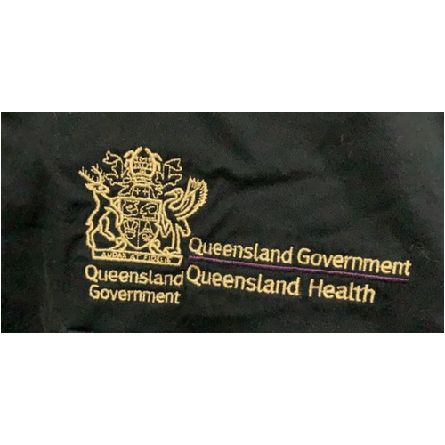 Embroidery Logo -  Queensland Government + Queensland  Health