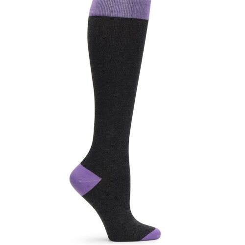 Nurse Mates Cashmere Charcoal & Purple Compression Socks