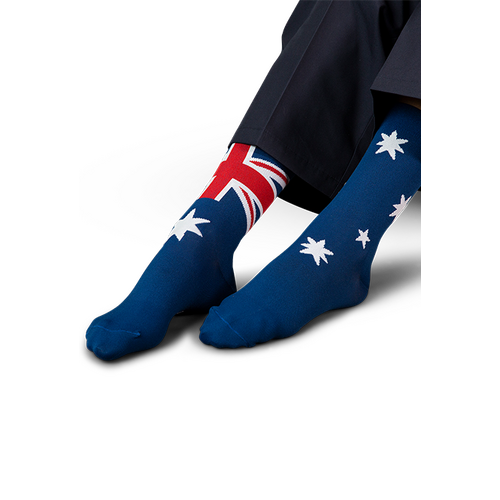 elitecare Aussie Flag CREW Compression Socks 6-9